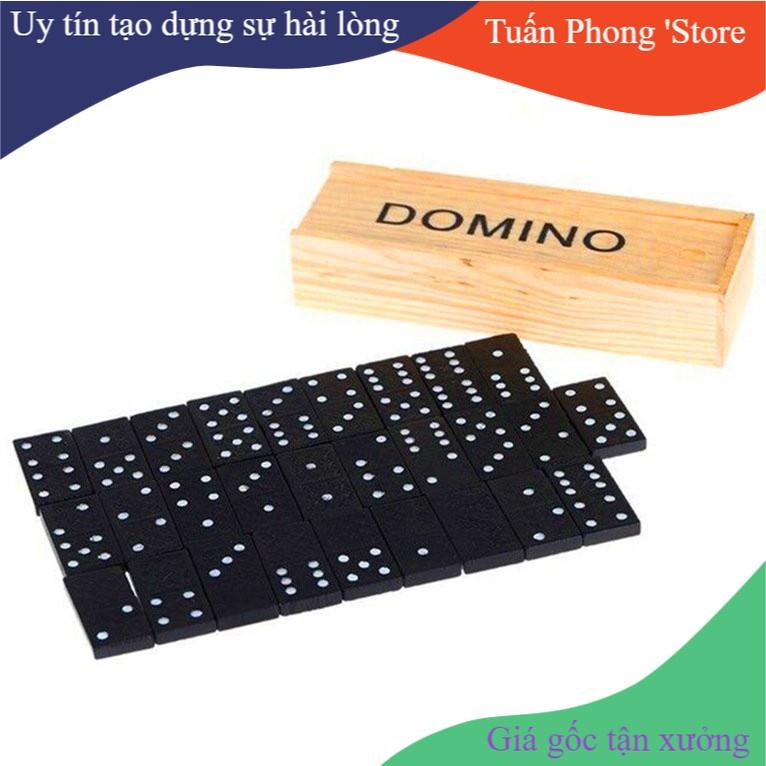 Bộ Đồ Chơi Cờ Domino Đen Có Hộp Gỗ Đựng Cờ FREESHIP TP'S