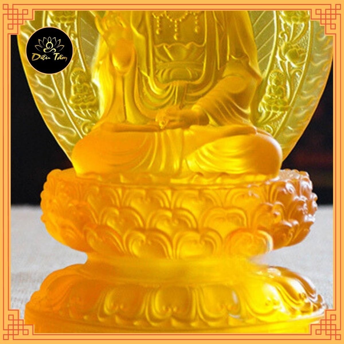 Tượng Phật Quan Âm Bồ Tát tượng quan âm lưu ly Size 18cm Để Trang trí Ô Tô đồ thờ cúng phong thủy shop Diệu Tâm