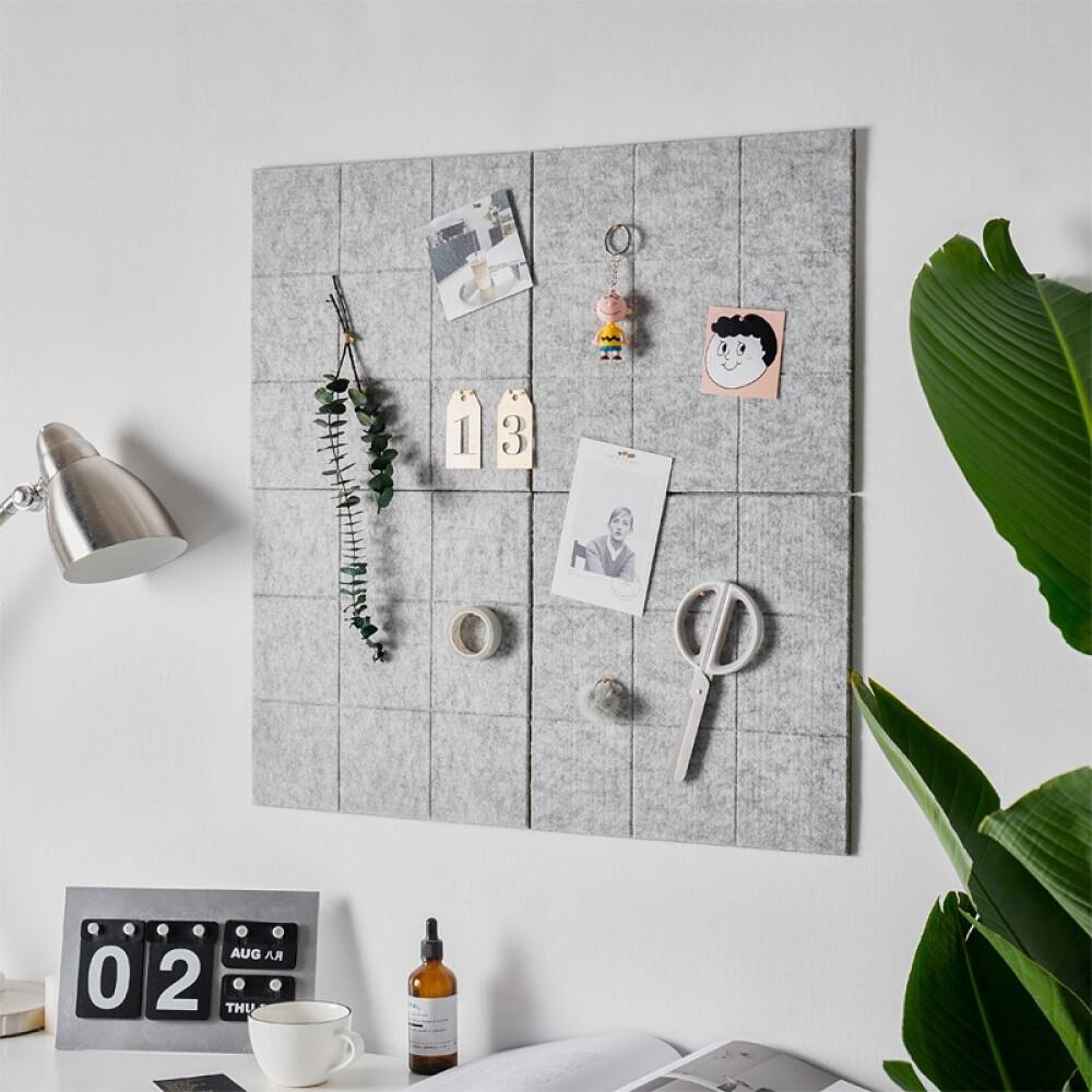 Premium Retro Felt Letter Board Home Message Frame With Characters Gray