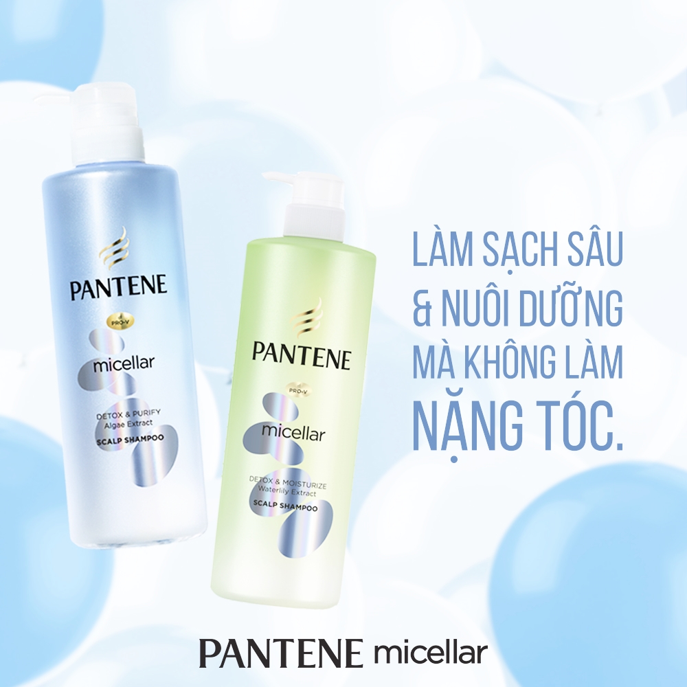 Combo Dầu Gội - Dầu Xả PANTENE Pro-V Micellar Nhiều Mùi Hương Chai 530ml x2