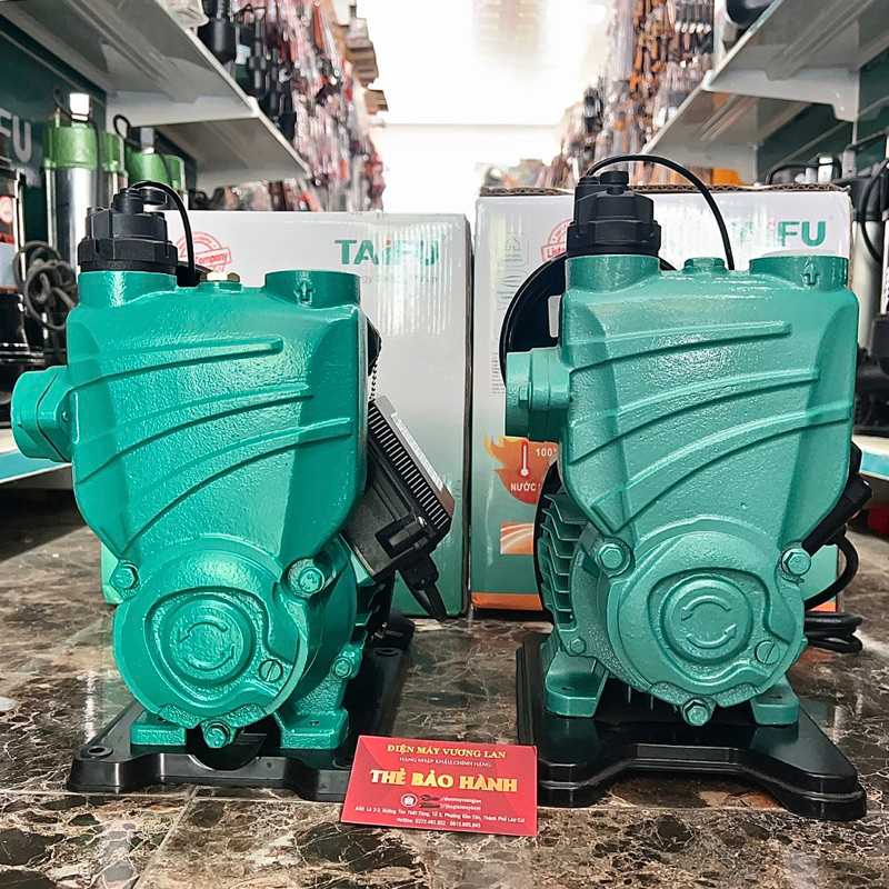 Bơm tăng áp điện tử 750W nước nóng và lạnh, chống cạn, chống cháy thông minh thế hệ mới TAIFU - Bảo hành 1 năm