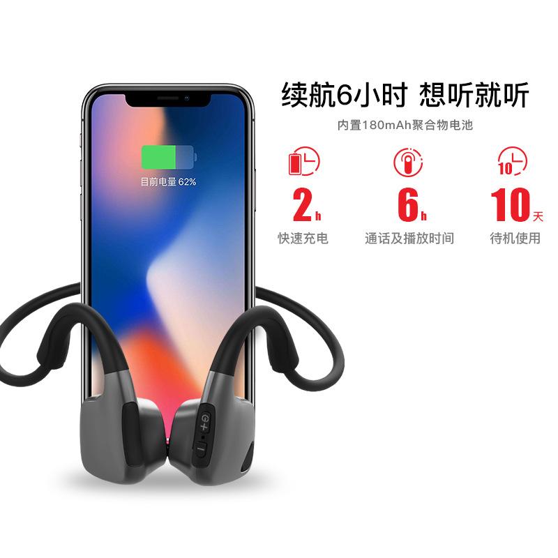 Đảm bảo chất lượng dẫn truyền xương nguồn tai nghe Bluetooth không dây non-in-ear thể thao ngoài trời chạy R9 tai nghe dẫn truyền xương