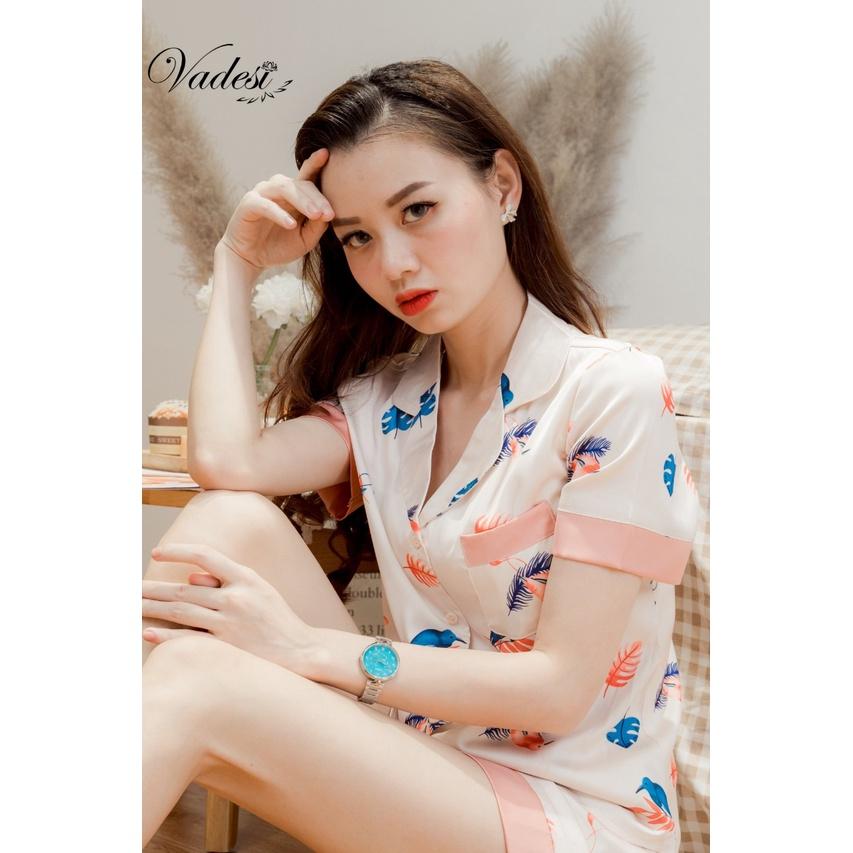Bộ Đùi Nữ Họa Tiết - Vadesi, Pijama Lụa Cao Câp, Đồ Ngủ Đẹp, Thời Trang Nữ,