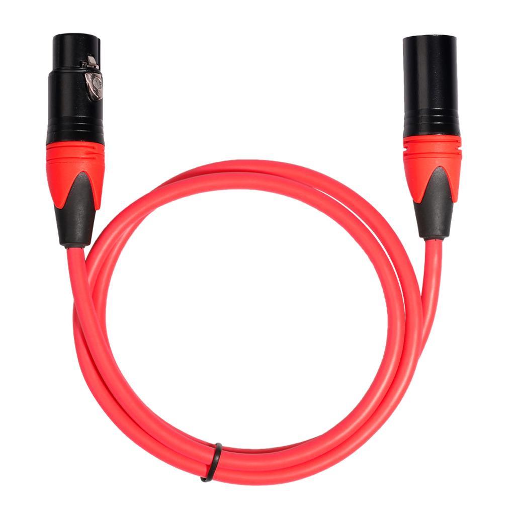 XLR-M to XLR-F 3 Contacts Balanced Mic Audio Cable 5 Colors 3 ft