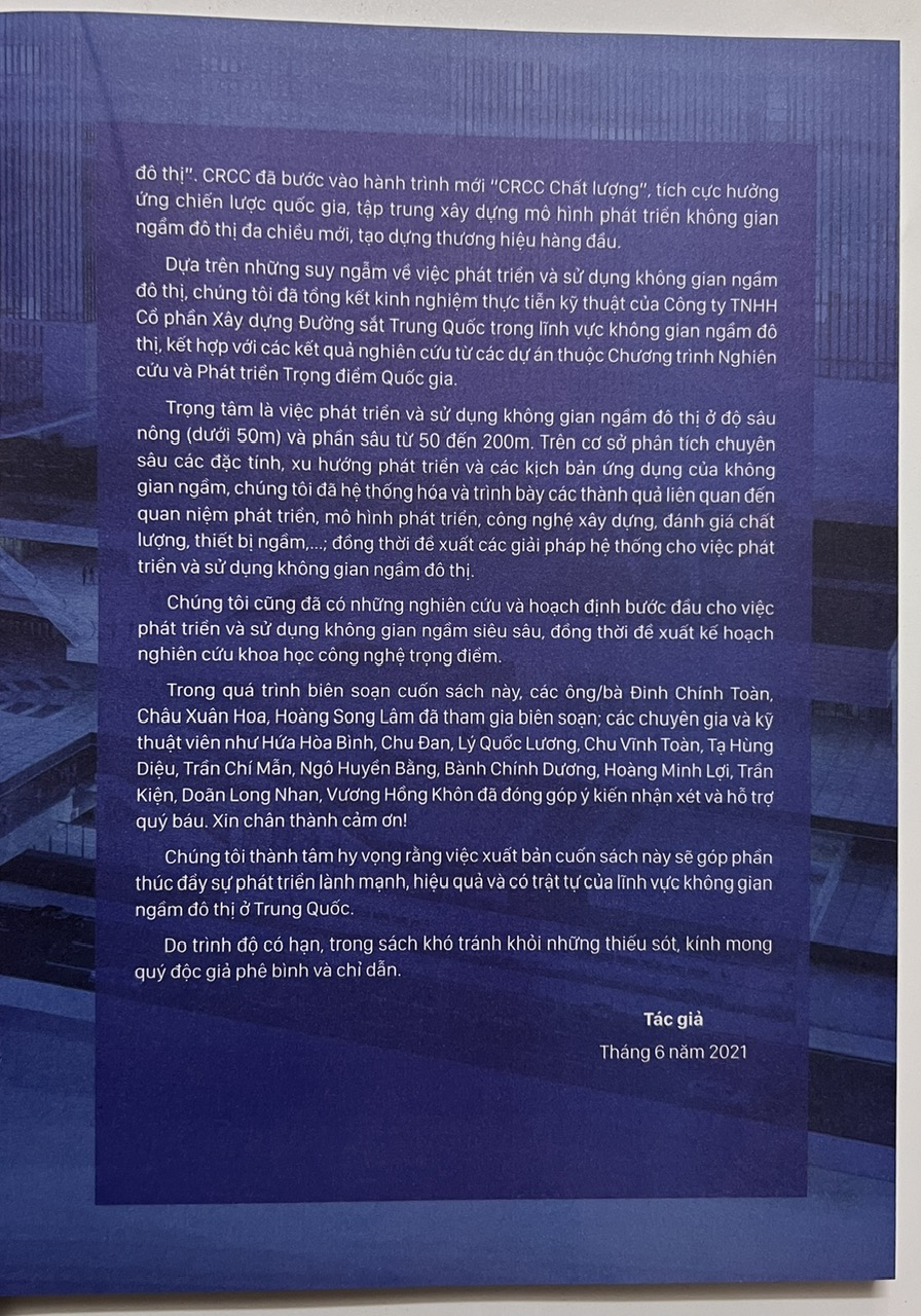 Sách - Phát Triển Và Sử Dụng Không Gian Ngầm Đô Thị