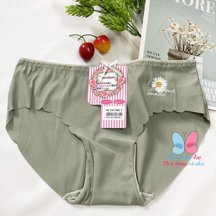 Quần lót nữ Freesize cỡ L từ 45-52kg thun lạnh gân tăm - QL334