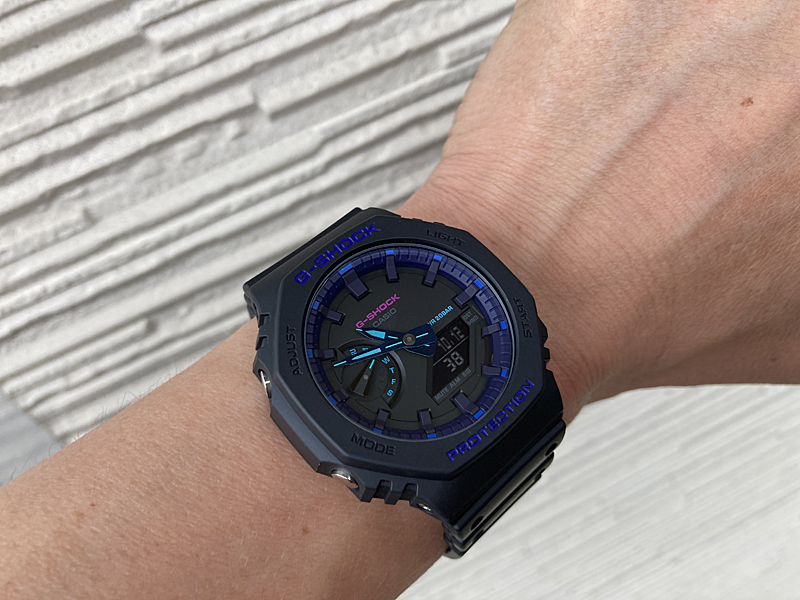 Đồng Hồ Nam Dây Nhựa Casio G-Shock GA-2100VB-1ADR Chính Hãng - Lõi Carbon - GA-2100VB-1A