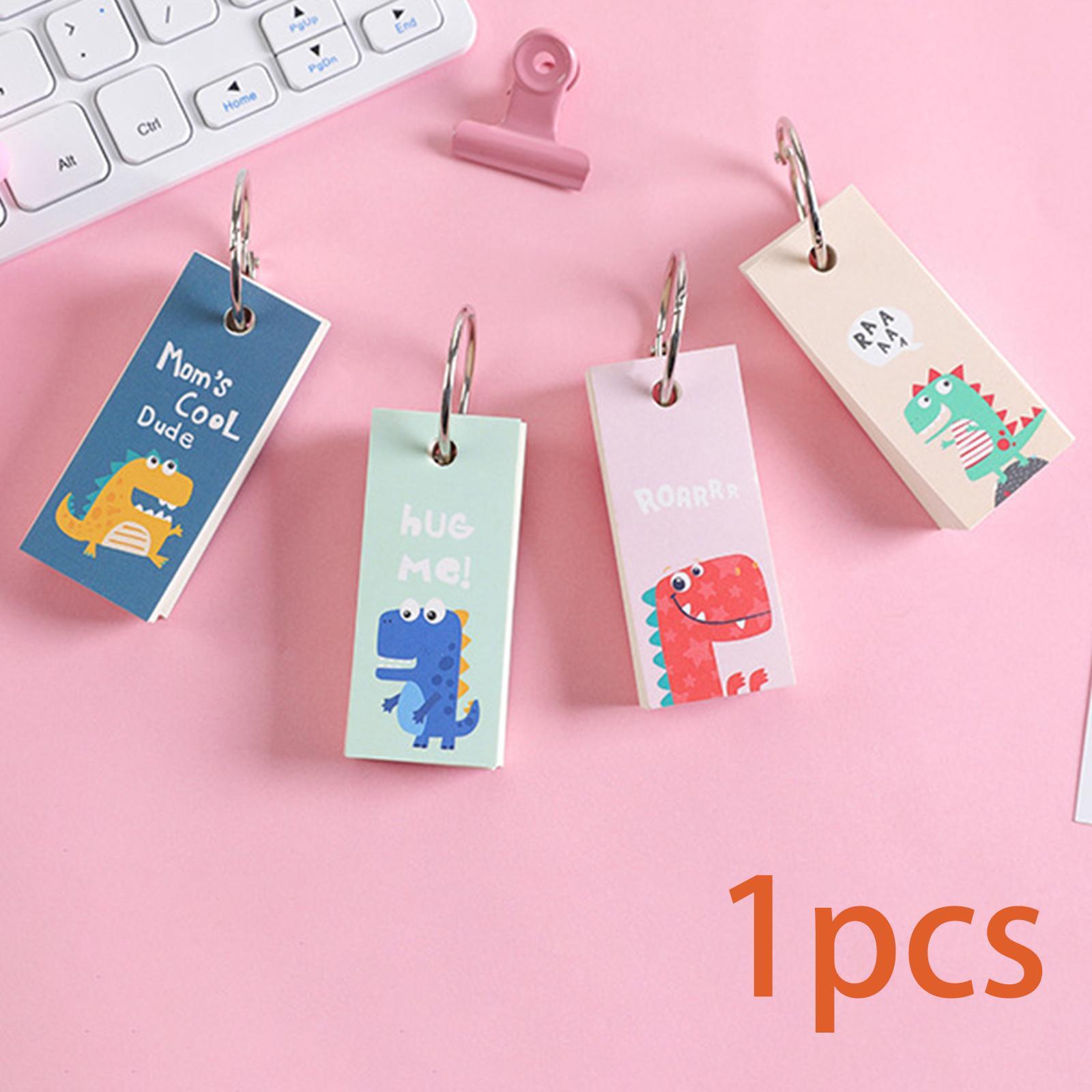 Blank Flash Cards Note Card ,Memo Scratch Pads ,with Binder Rings for Notes Taking