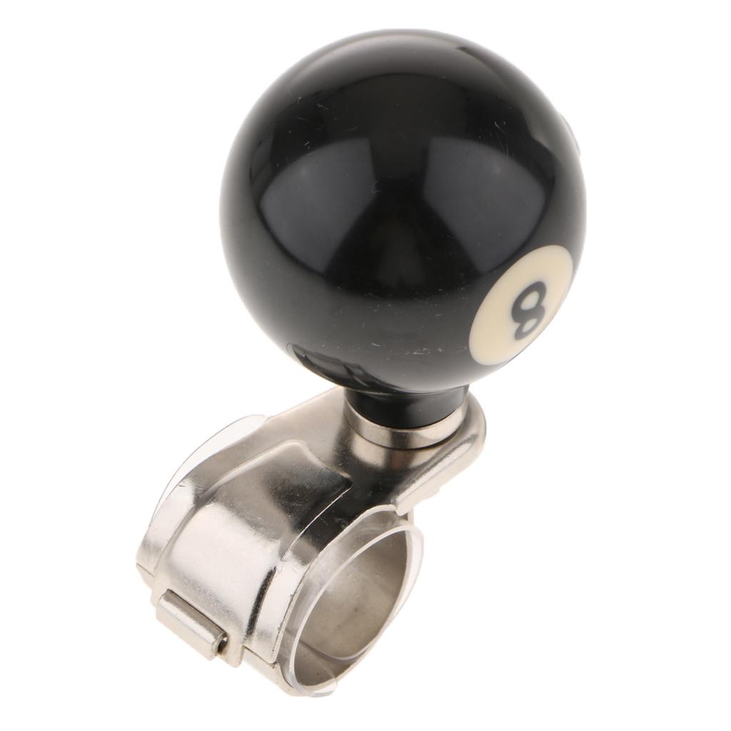 Car Black 8 Ball Steering Wheel Handle Control Assist Knob Booster