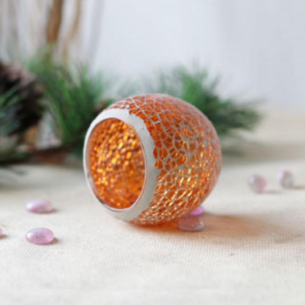2X Mosaic Glass Lantern Votive Candle Tealight Holder Tealight Candle Holder Decoration # 9