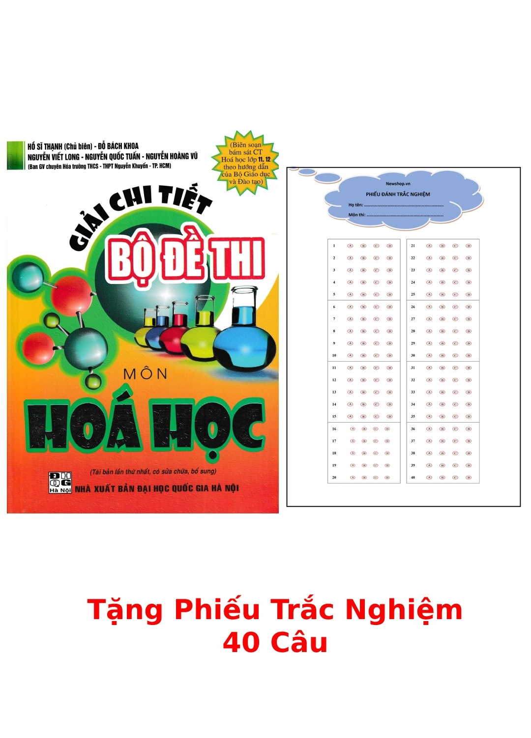 Giải Chi Tiết Bộ Đề Thi Môn Hóa Học  + Tặng Phiếu Trắc Nghiệm 40 Câu - HA
