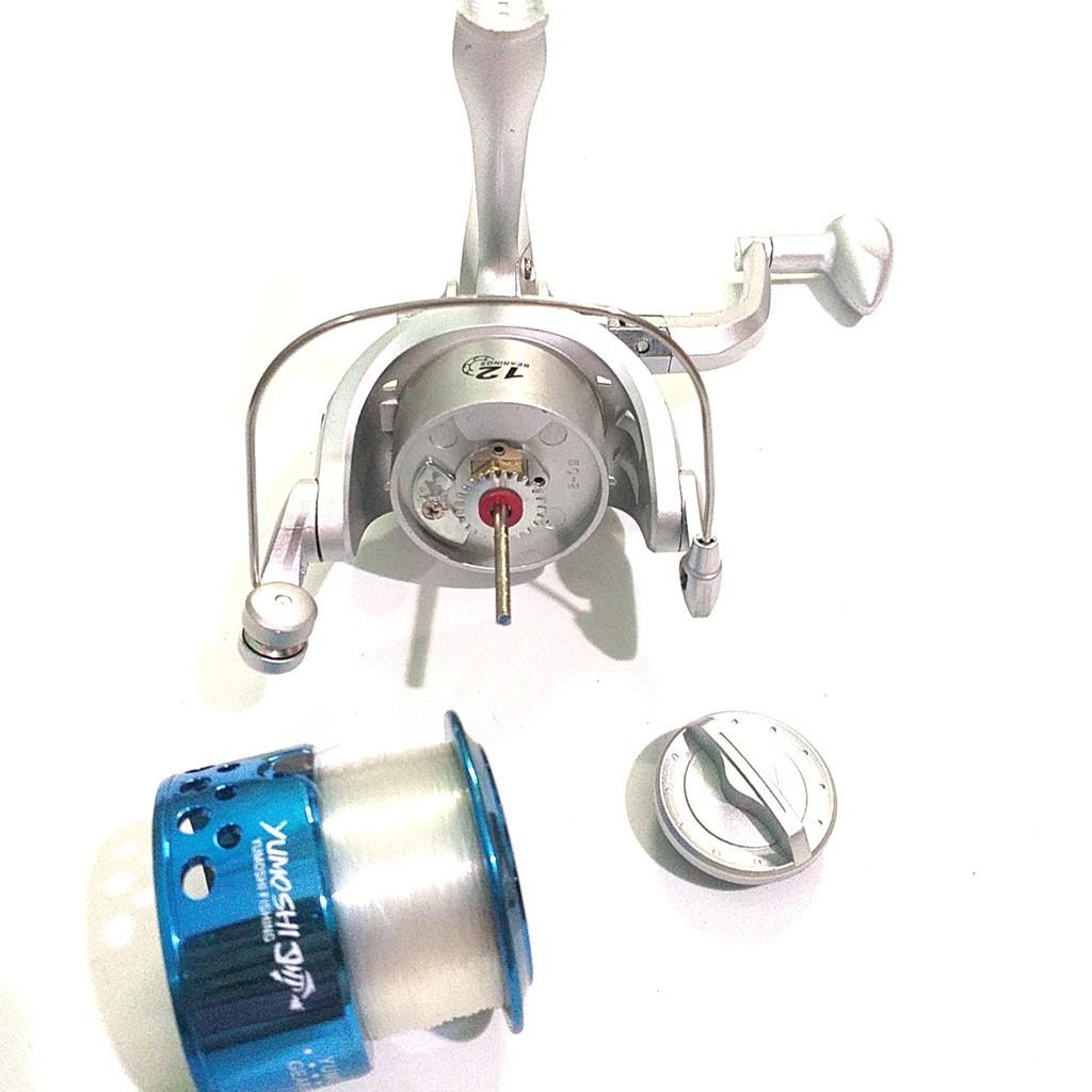 Bộ cần câu 2 khúc đặc 2m4 máy 6000 kèm phụ kiện  docaucagiangnam