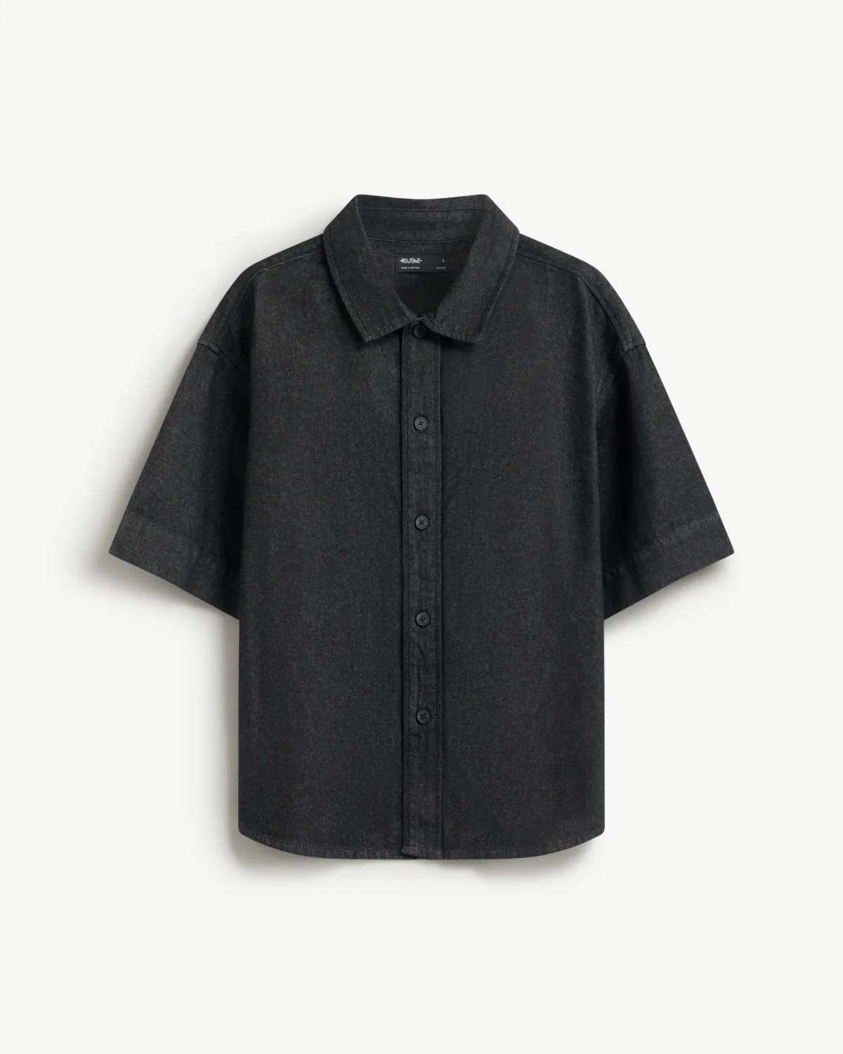 Áo Sơ Mi Nam Denim Tay Ngắn Form Oversize - ROUTINE 10F25DSH008