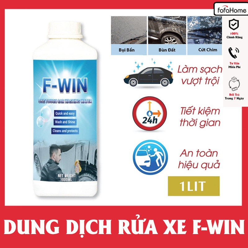Dung Dịch Rửa Xe F-Win 1000ml Rửa Xe 1 Chạm One Touch Clean - Nước Tẩy Rửa Xe Bọt Tuyết Chăm Sóc Xe Máy Ô Tô