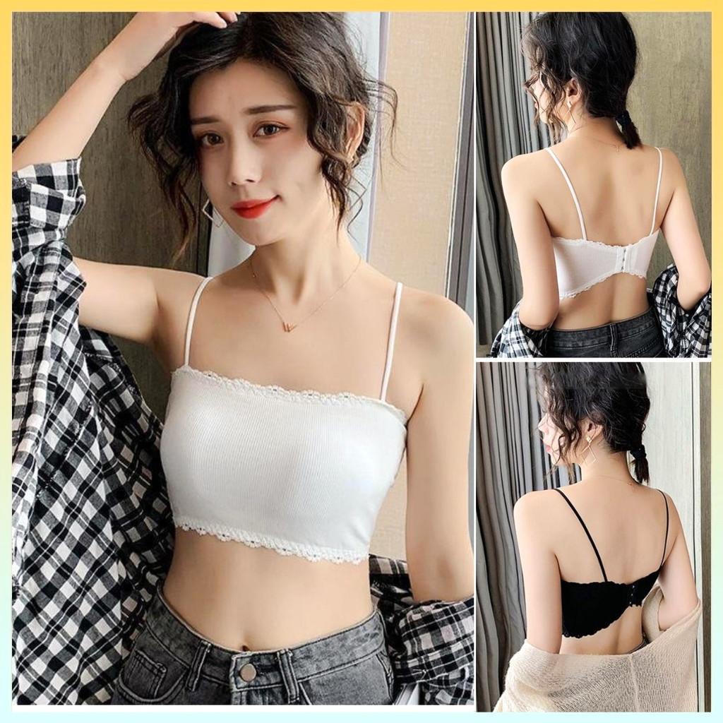 ÁO BRA 2 dây LEN TĂM cài sau hàng THÁI mềm mịn siêu gợi cảm dễ phối đồ