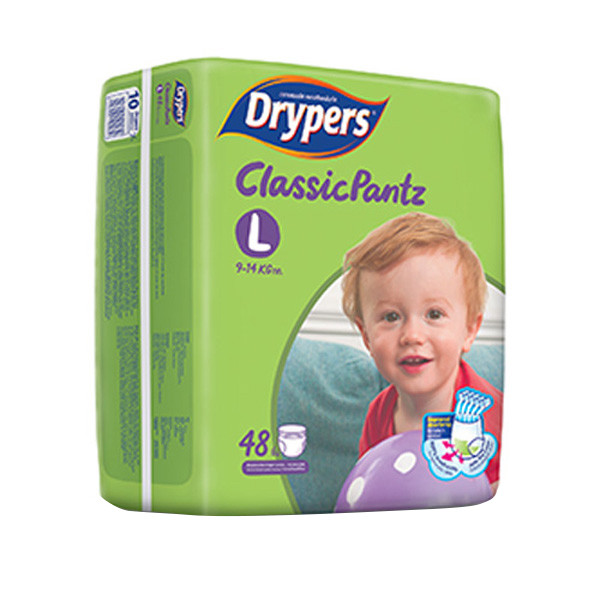 Tã quần trẻ em Drypers Classicpantz L 48 miếng (9 - 14kg)