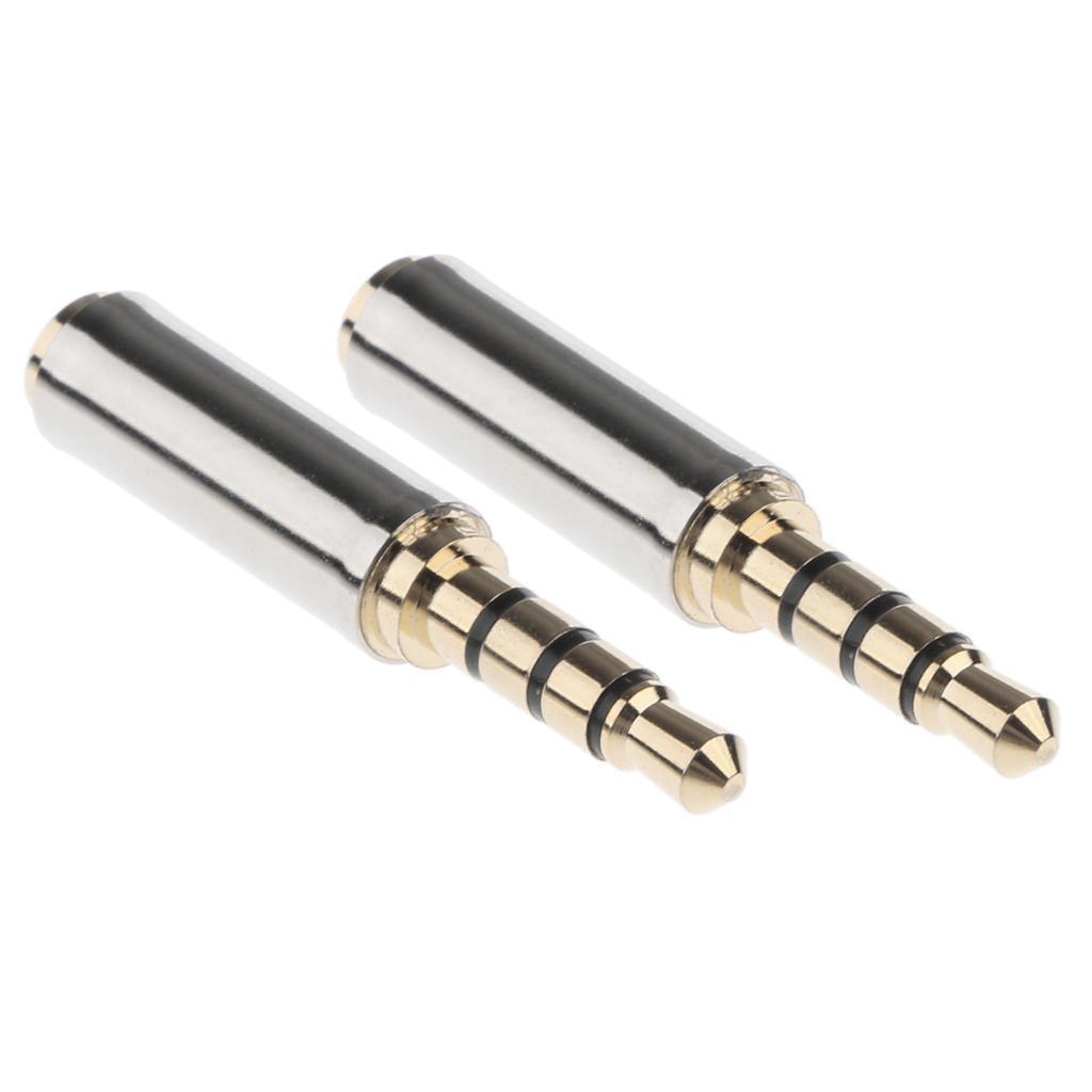 2x 3.5mm Male 2.5mm Female Headphones Audio