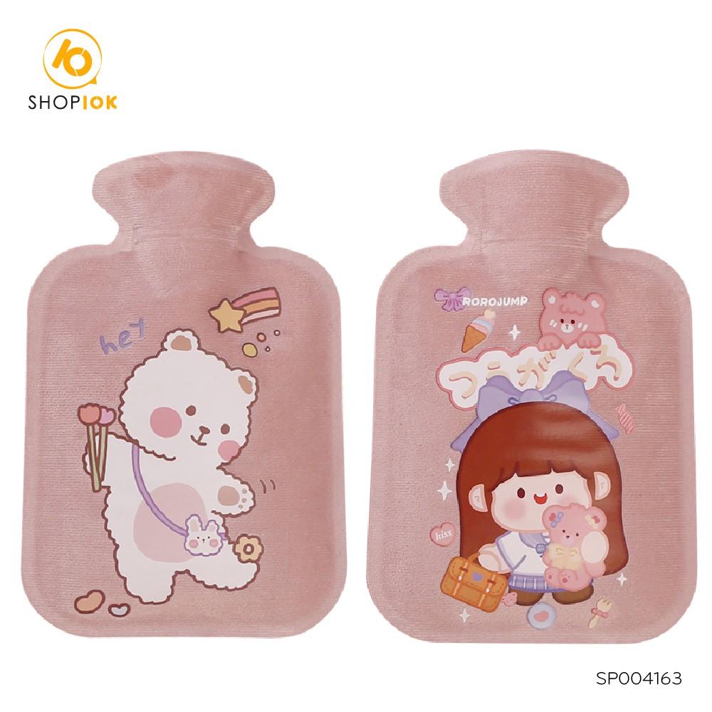 Túi chườm nóng nhung mềm giảm đau bụng kinh, túi chườm giữ ấm, hạ sốt 350ml SHOP10K- SP004163