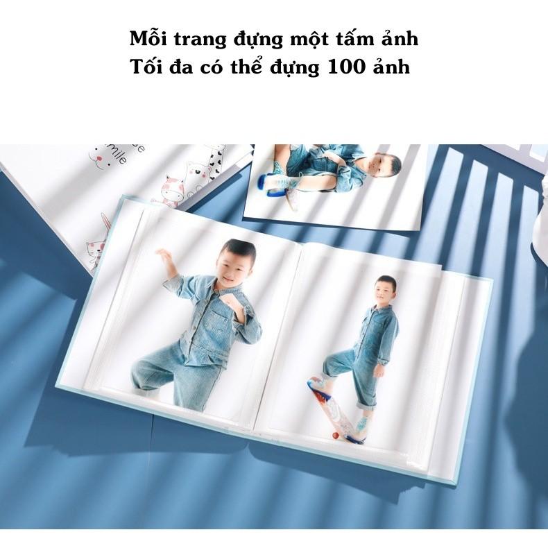 Album ảnh 10x15, 9x12,13x18 đựng 100 tấm bìa giấy cứng đẹp siêu cute giữ ảnh cho con làm quà tặng