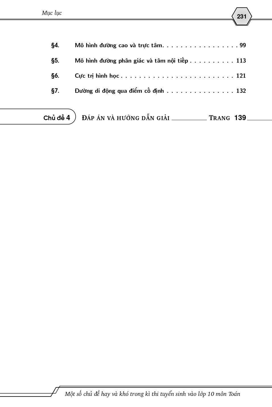 Sách - Một Số Chủ Đề Hay Và Khó Trong Kì Thi Tuyển Sinh Vào Lớp 10 Môn Toán