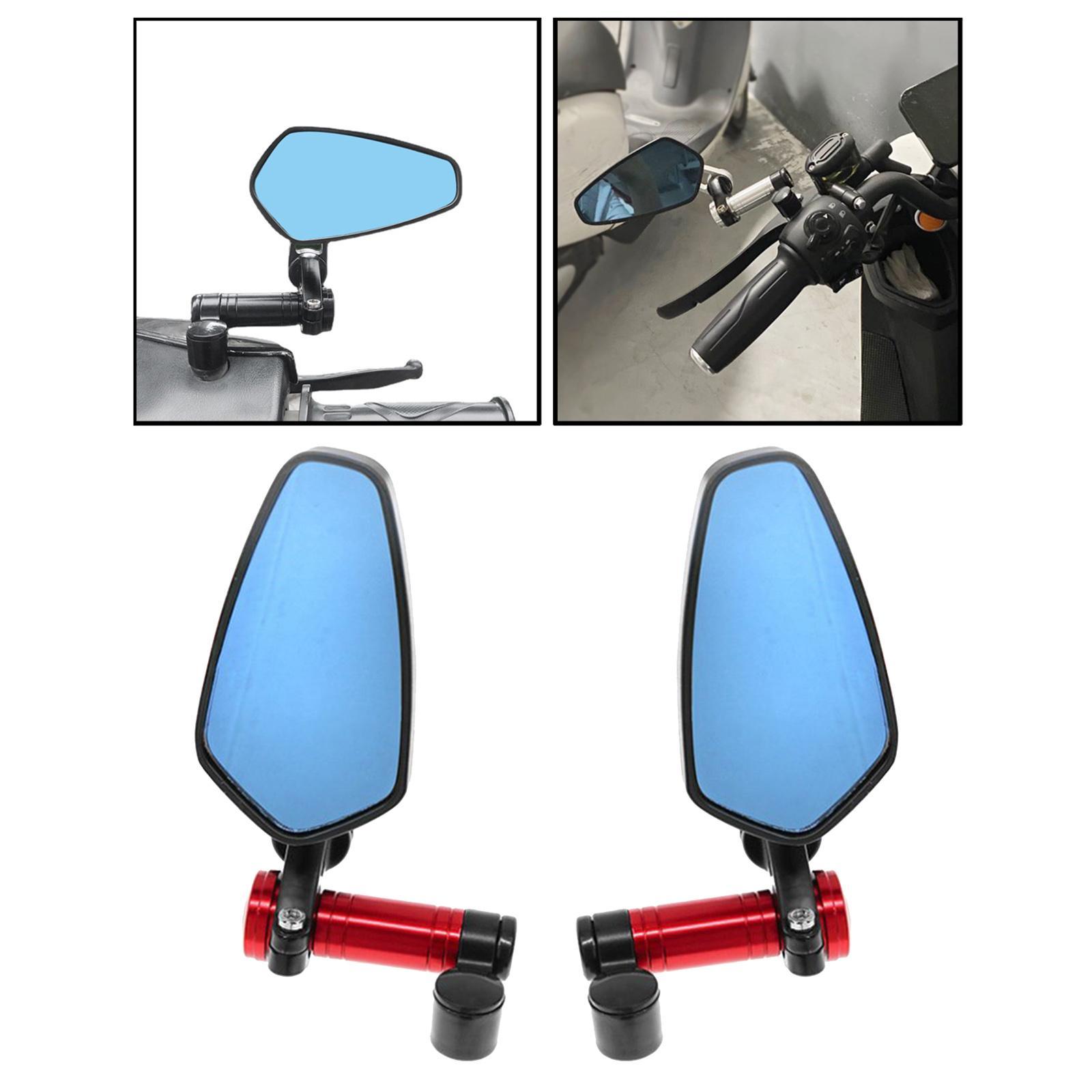 2Pcs Motorcycle Rearview Side Mirrors Rear View Mirrors Fits for Most Motorbikes Scooters