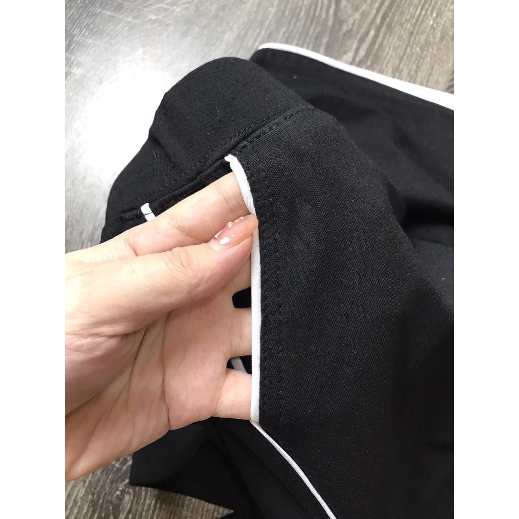 Quần đùi nữ cạp chun đen năng động vải co giãn tốt short thể thao kiểu trơn basic