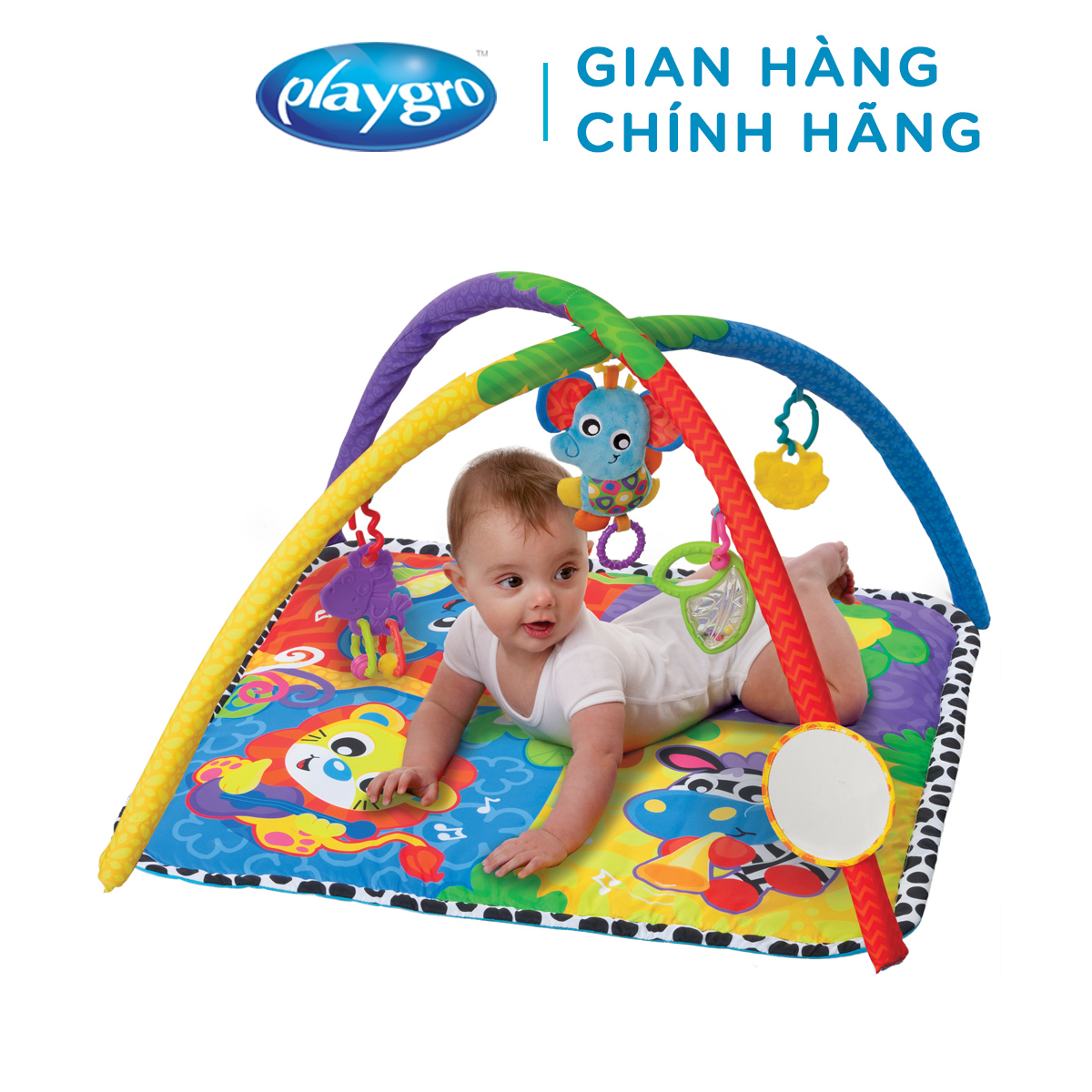 Thảm Nằm Chơi Nhạc Rừng Playgro, Cho Bé Sơ Sinh Đến 24 Tháng