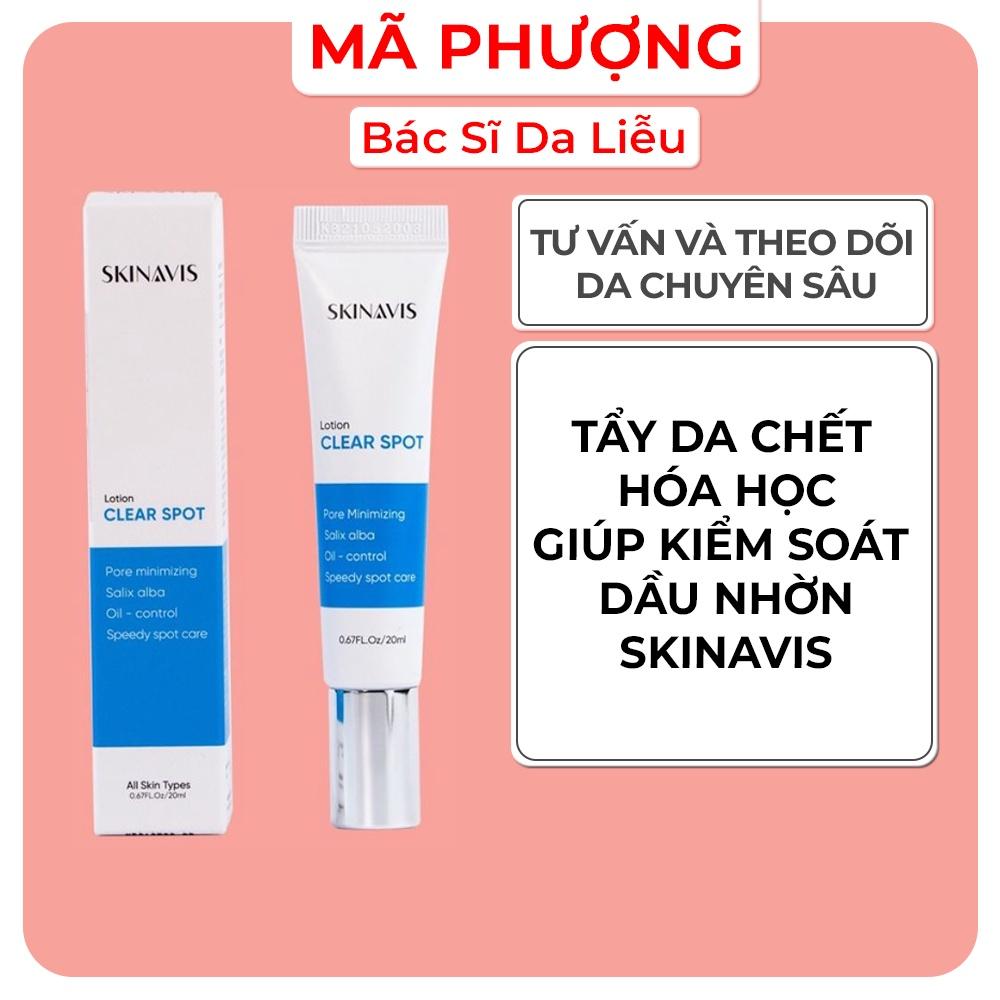 Tẩy da chết BHA SKINAVIS CLEAR SPOT Kiểm soát dầu nhờn và mụn đầu đen