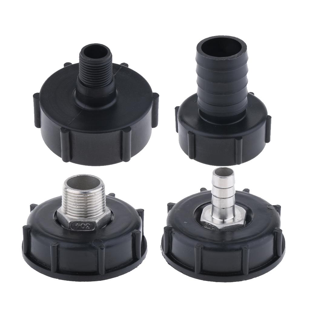 Heavy Duty, 1000L IBC Water Tank Garden Hose Valve Adapter Connector 2'' to 1/2''