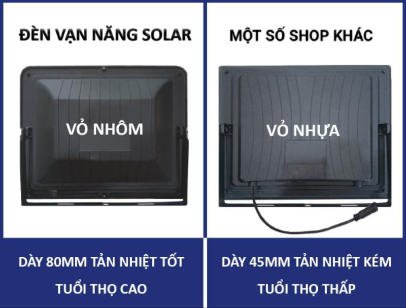 Đèn năng lượng mặt trời chống lóa Vạn Năng Solar 100w