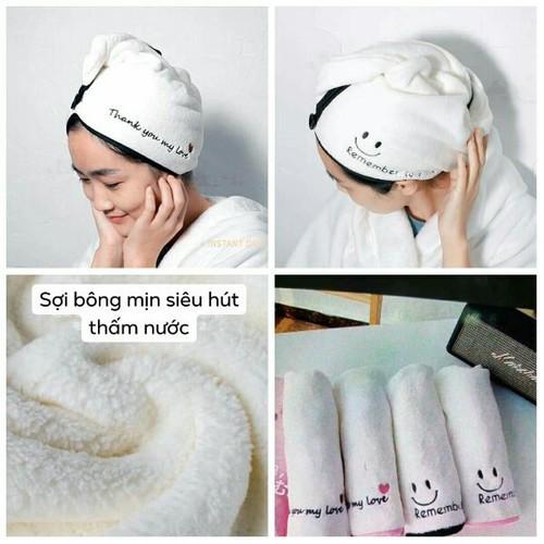 Khăn ủ Tóc, Khăn bông quấn đầu làm khô tóc siêu tốc My Love, turban quấn ủ tóc cho mẹ và bé