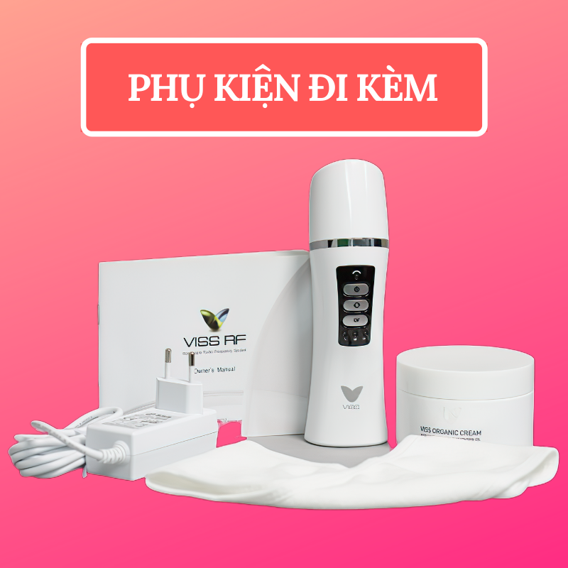 Máy Nâng Cơ Mặt Hàn Quốc Viss RF - Giải Pháp Chăm Sóc Da Tại Nhà - Bổ Sung Collagen, Chống Lão Hóa, Căng Da Chảy Xệ, Giúp Săn Chắc Da