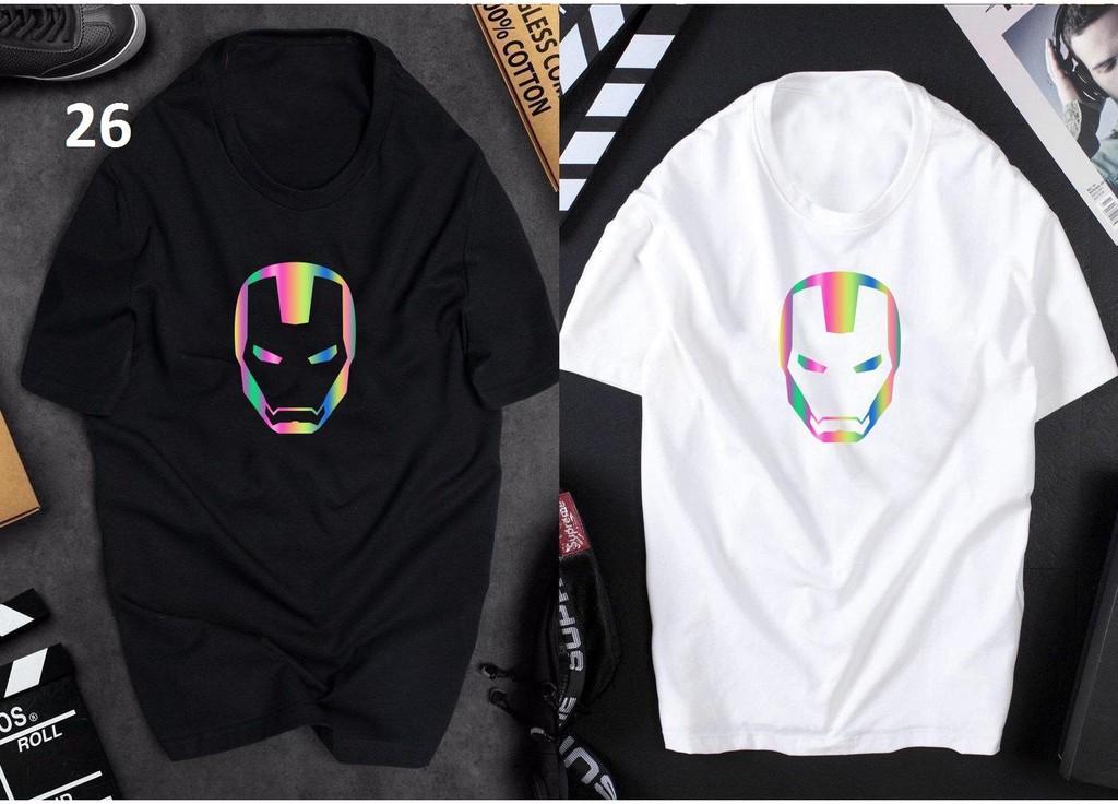 Áo thun Unisex phản quang 7 màu đen