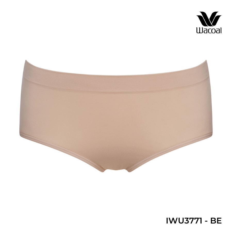 Quần lót nữ Wacoal lưng cao dưới rốn, bản to, viền mỏng thun pha cotton IWU3771 - WU3771