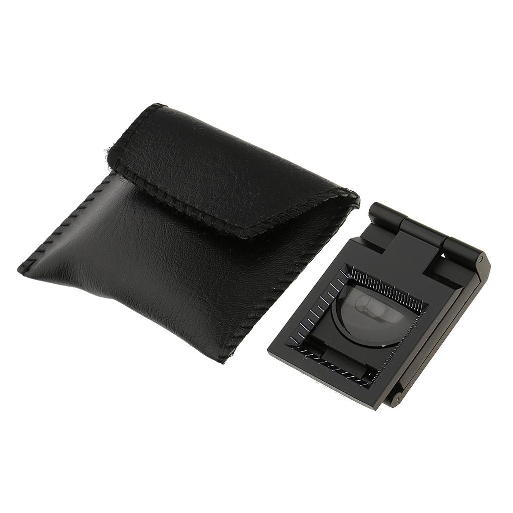 Foldable Magnifier LED Light 10x Magnification Magnifying Glass Jewelry Tool