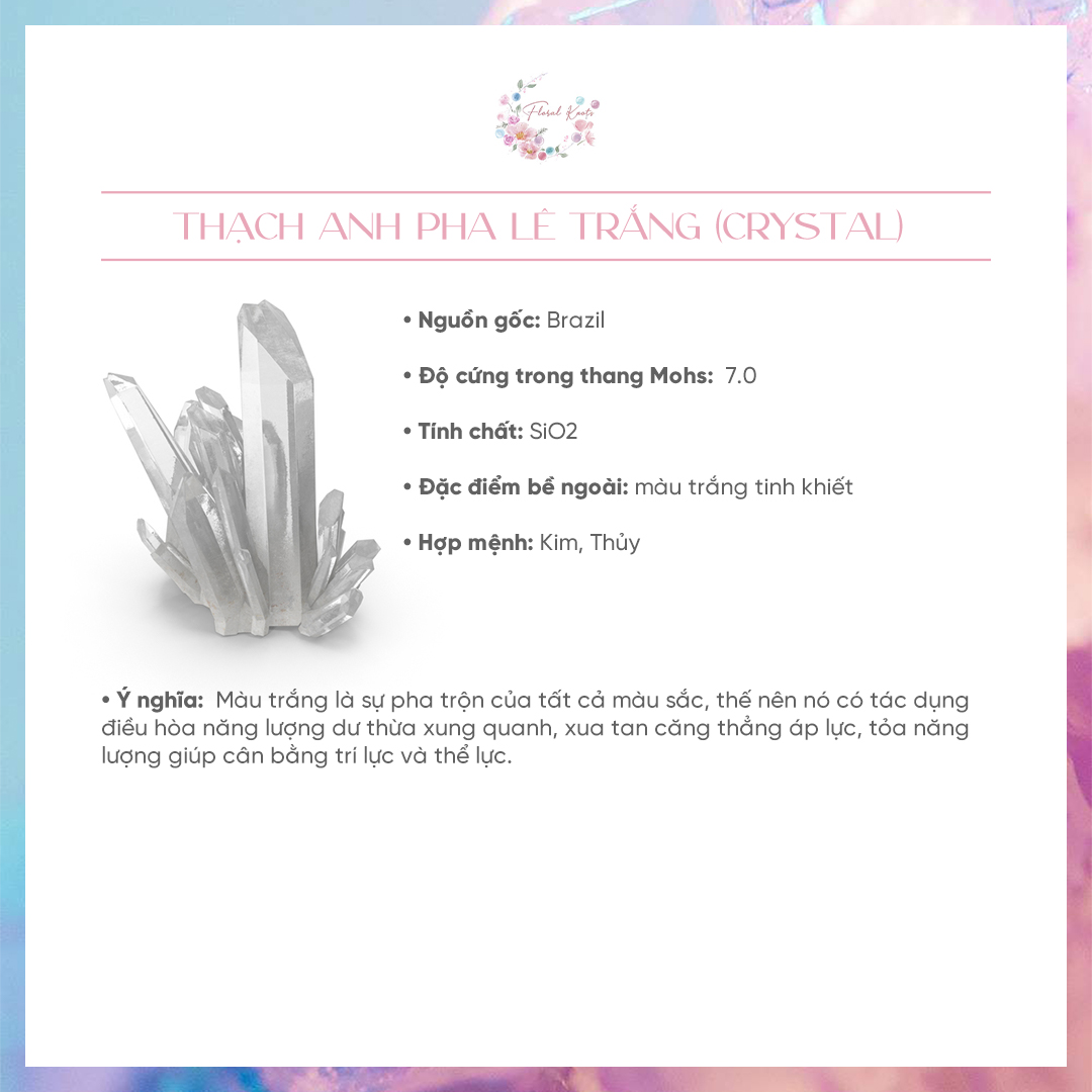 Vòng Đeo Tay Thạch Anh Hồng Floral Knots Với Nhiều Loại Đá Cao Cấp Cùng Hạt Charm Hình Nấm