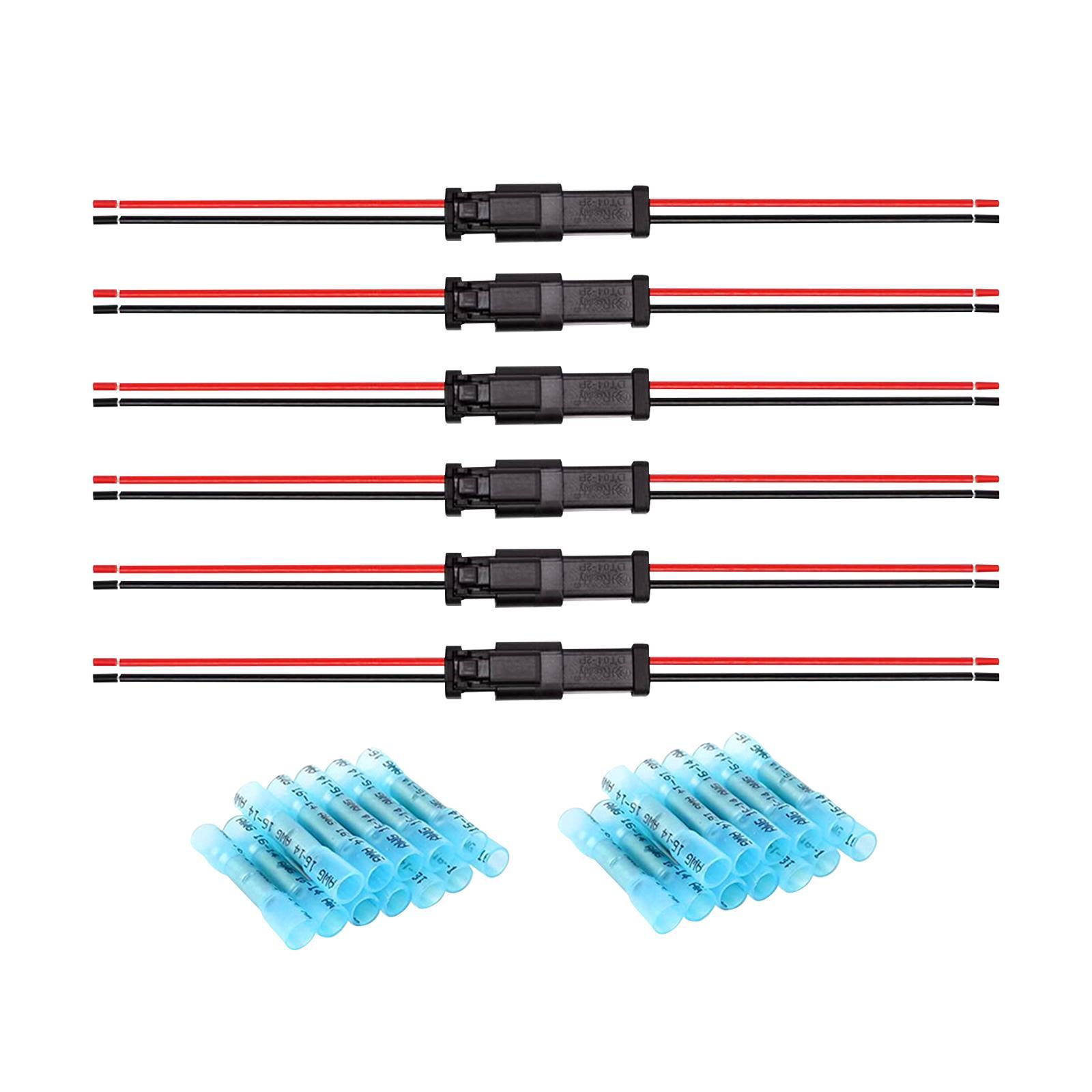 DT 2 Pin Set Male and Female Wire Connectors 14AWG Thicker Wire Harness Connector Way for led Lights light Bar