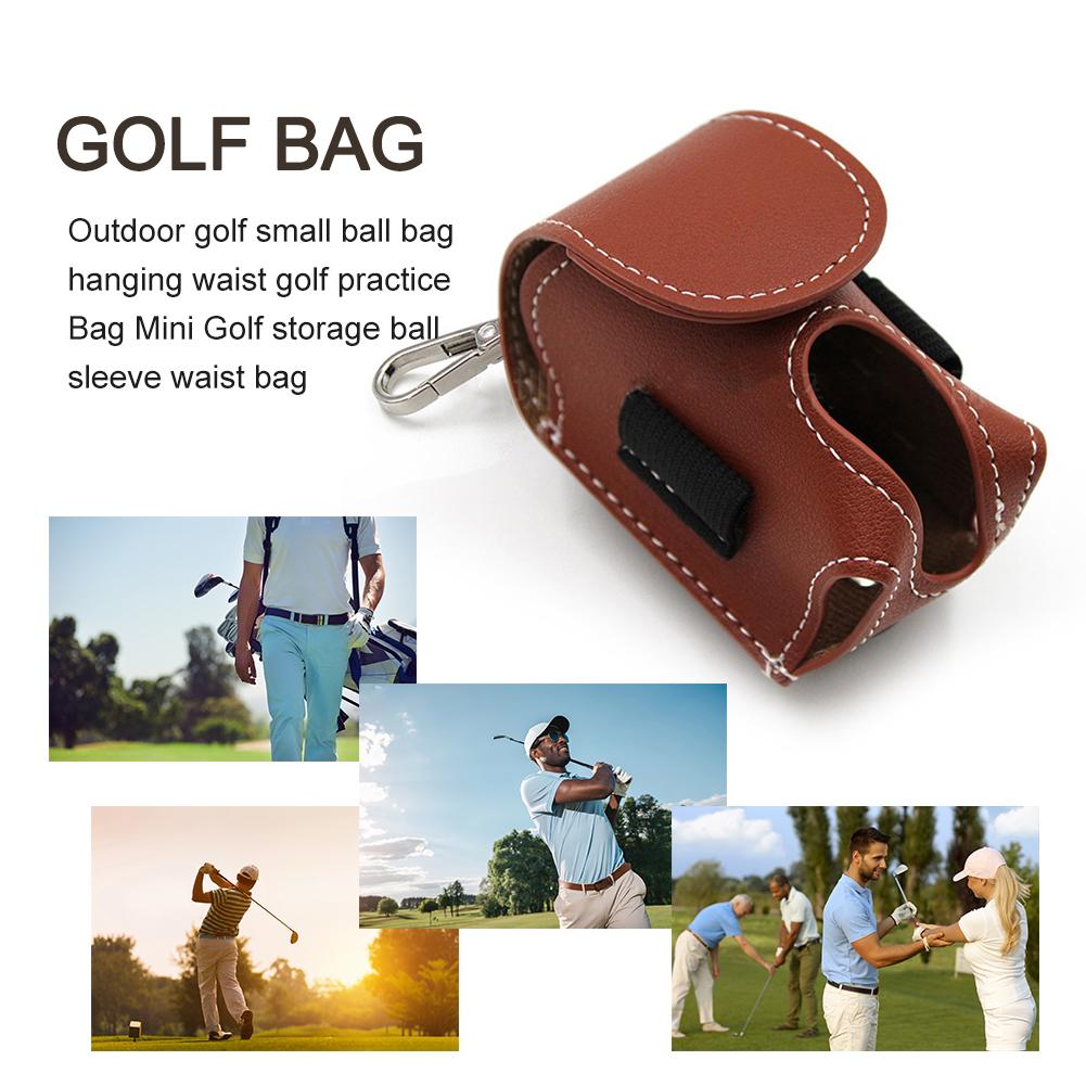 Túi golf đánh dấu bóng golf Key Túi xách nhỏ ví nhỏ ngoài trời khóa kéo dây đeo đai Color: Black