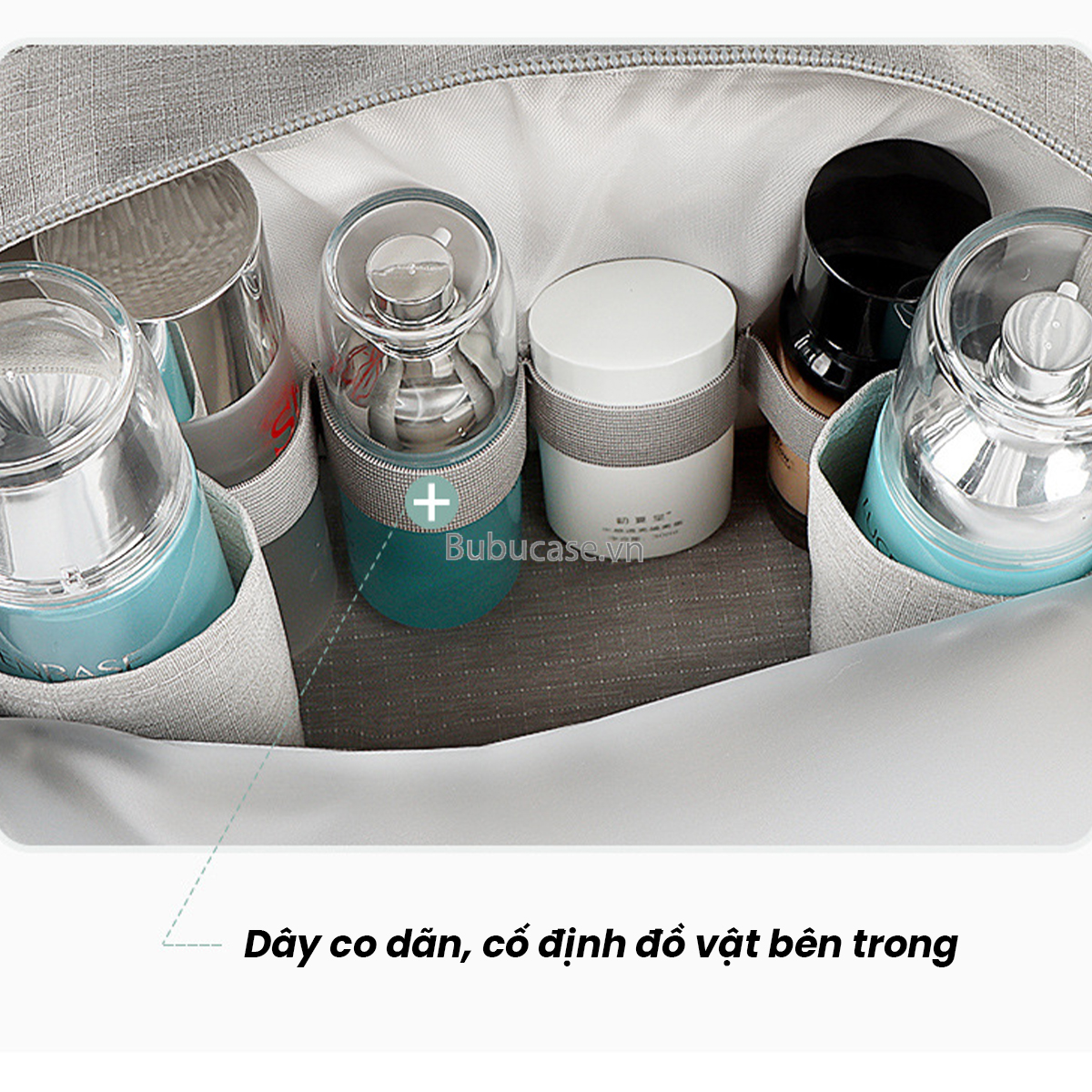 Túi Đựng Đồ Trang Điểm, Make Up, Mỹ Phẩm Nhiều Ngăn Tiện Lợi, Có Móc Treo