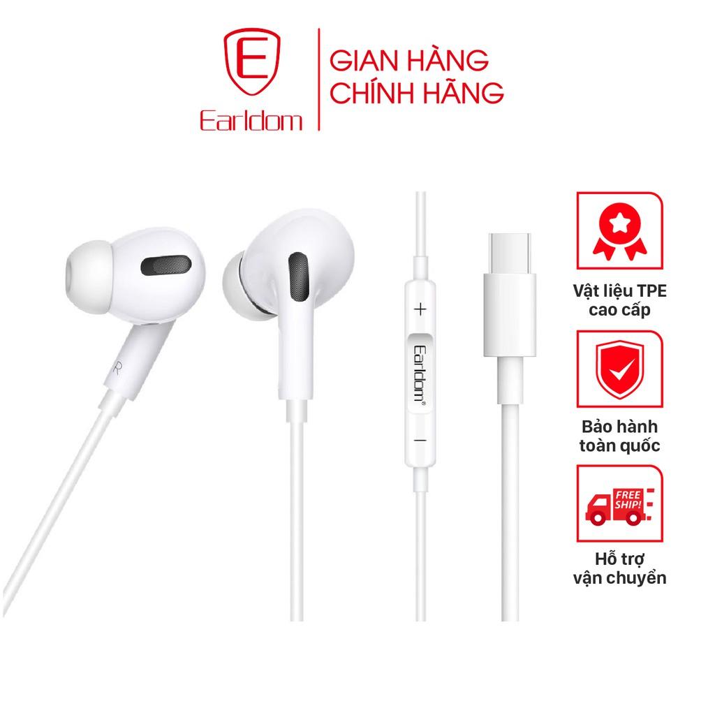 Tai nghe chân Type- C chống ồn, có mic Earldom E32 - Hàng chính hãng