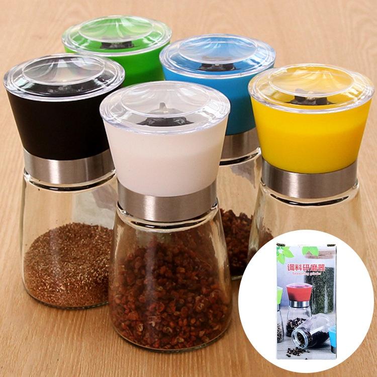 Dụng Cụ Xay Tiêu Thủy Tinh, Cối Xay Tiêu Mini, Lọ Xay Tiêu Tiện Lợi