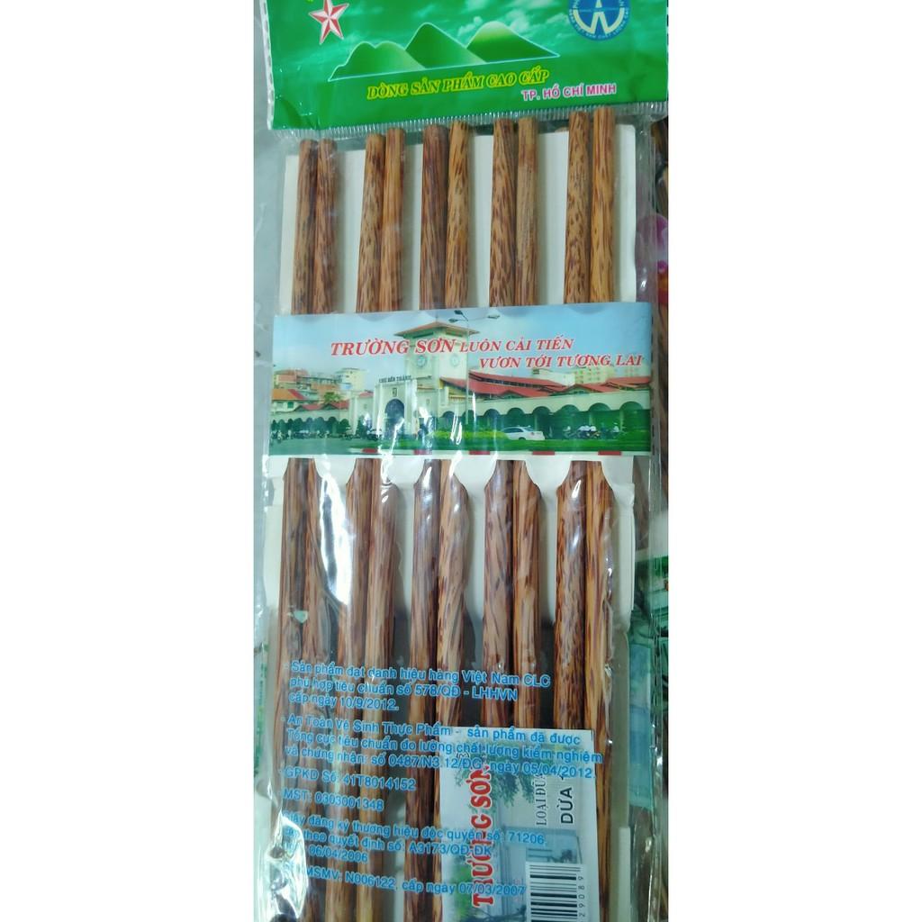 Combo 10 đôi Đũa dừa loại 1 Trường Sơn