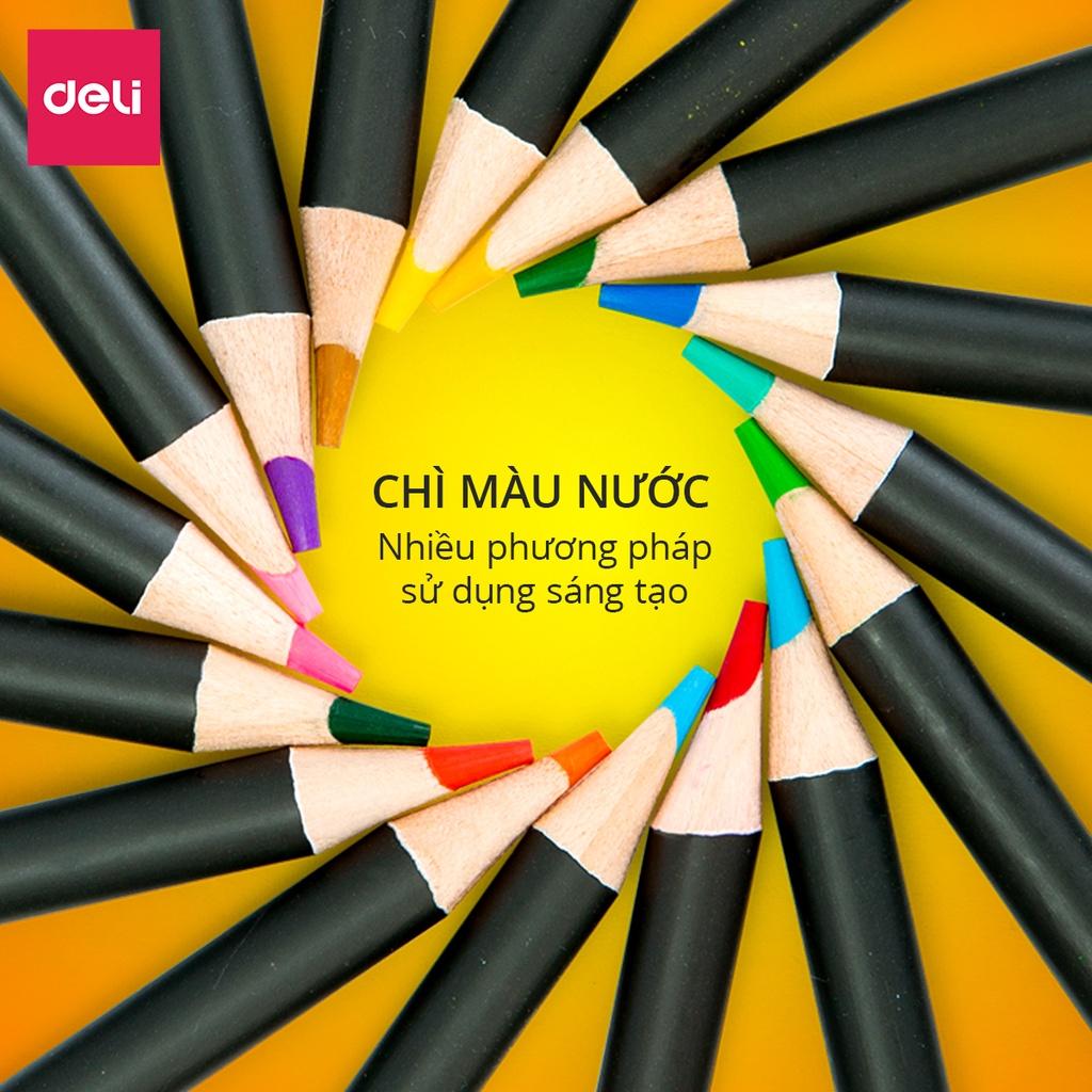 Bút chì màu cao cấp Deli dạng cốc - 24 màu/36 màu/72 màu - 68100/68101/68114