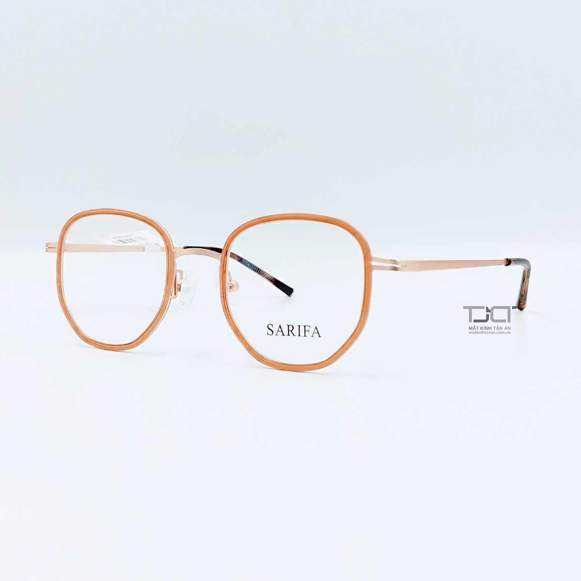 GỌNG KÍNH CẬN UNISEX, PHOM TRÒN ,GỌNG DẼO, MÀU CAM THỜI TRANG