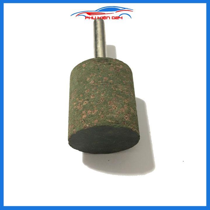 Mũi mài cao su xanh hình trụ trục lắp 6mm đánh bóng gỗ nhựa thạch cao