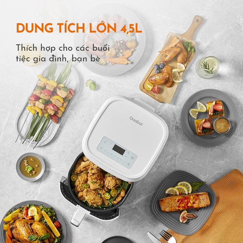 Nồi chiên không dầu GAABOR GA-E45A dung tích 4.5L - Thép không gỉ - Giá rẻ - Hàng chính hãng