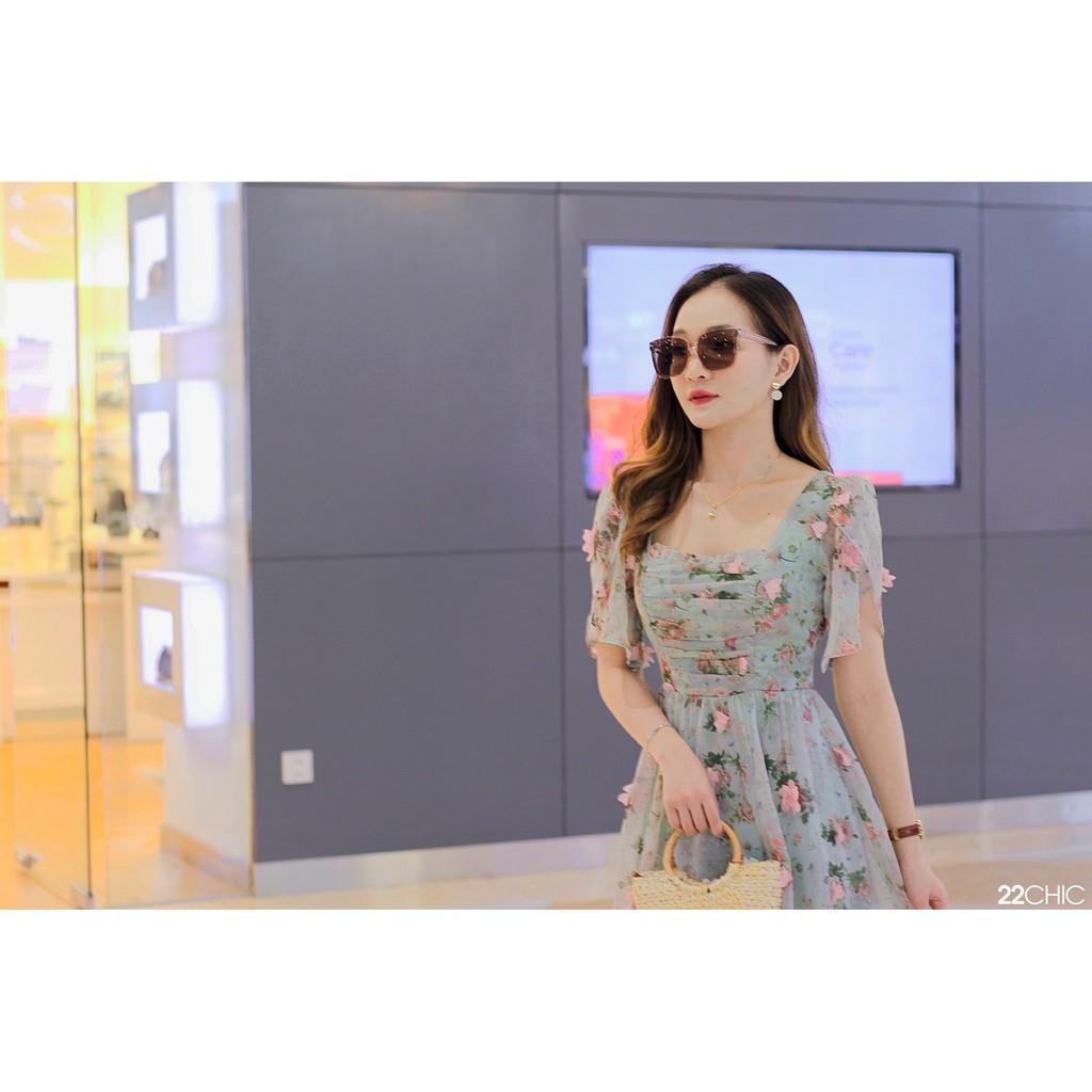 Váy xòe nhún ngực đính hoa