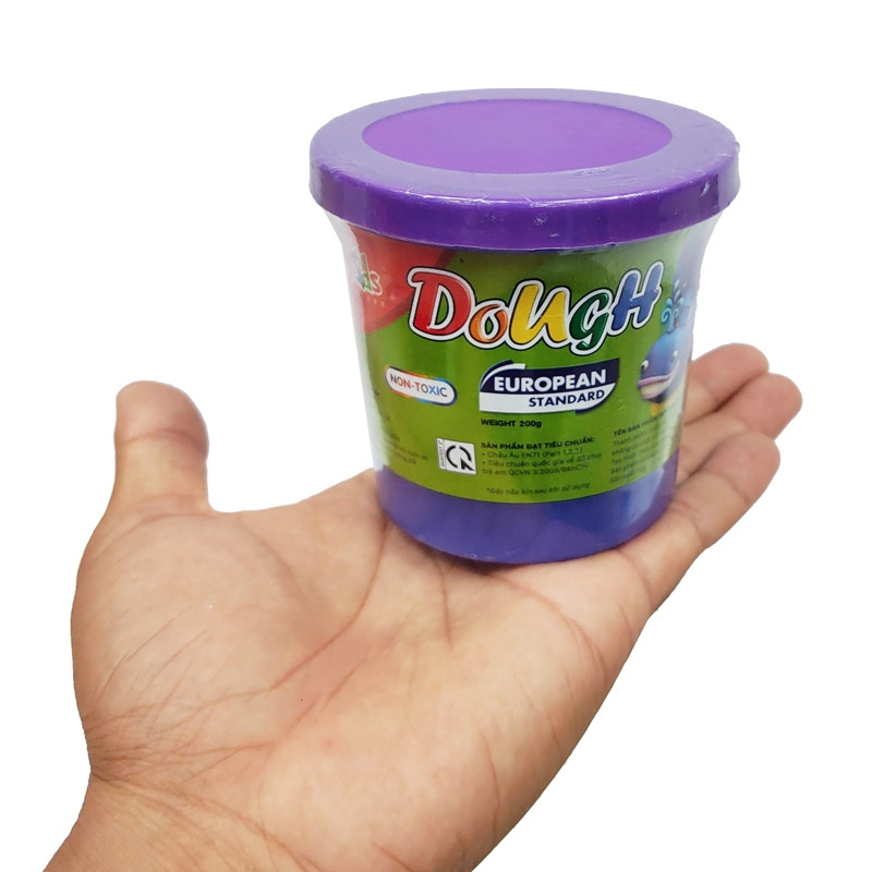 Bột nặn Smartkids Dough màu thường dạng hũ 200g SK-DC200R