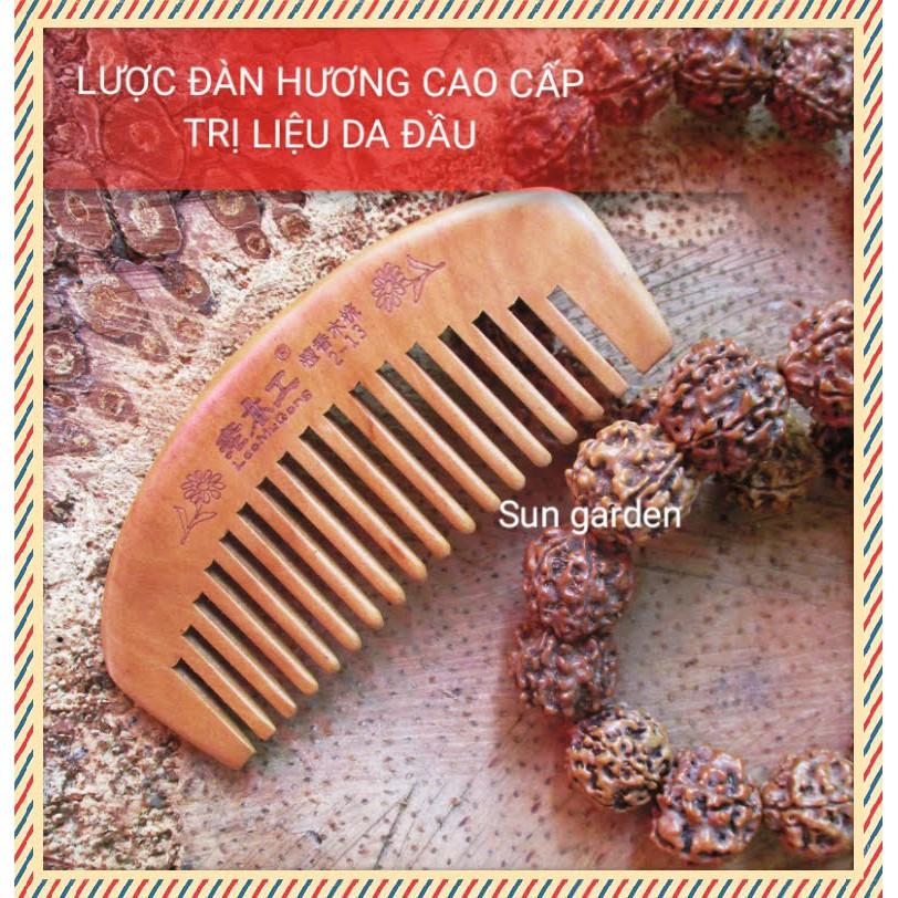 LƯỢC GỖ ĐÀN HƯƠNG CHẢY TÓC CHỐNG TĨNH ĐIỆN