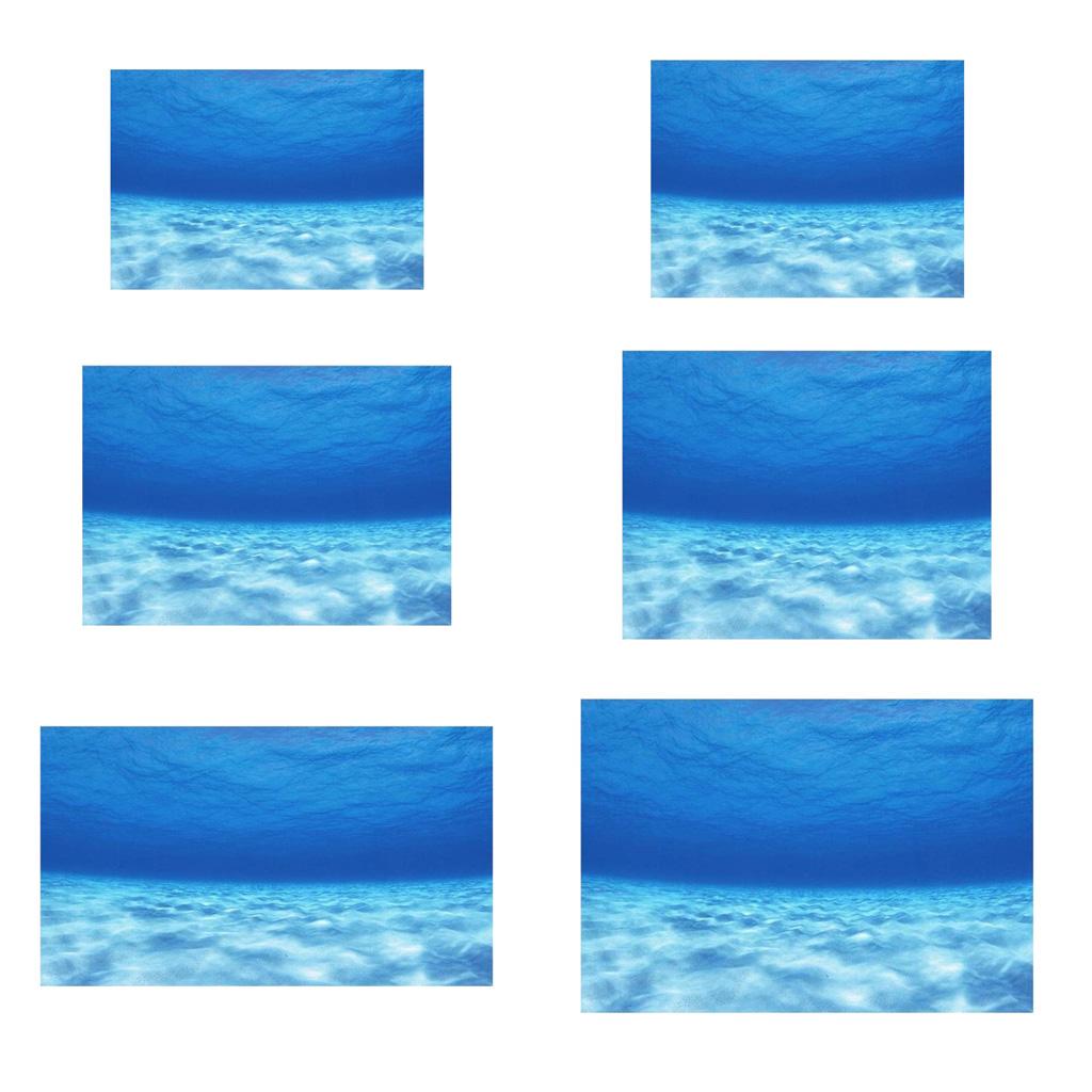 3D Aquarium Tank Sky Blue Landscape Poster Tank Background 61x30cm
